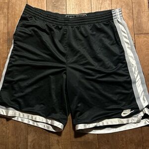 Nike Men's Black Shorts with White Trim